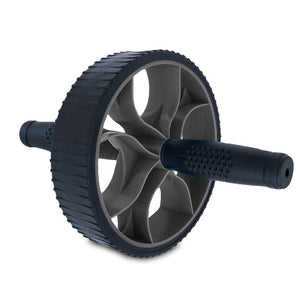 Black ab wheel with two handles on the sides