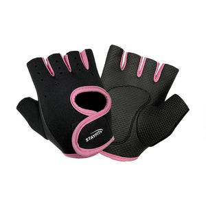 Pair of pink fitness gloves