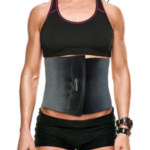 Close up of a waist trimmer around a female athlete's waist