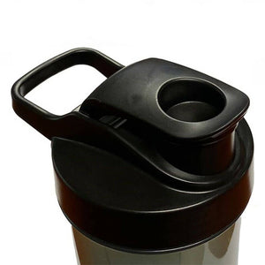 Closed cap of a protein shaker bottle