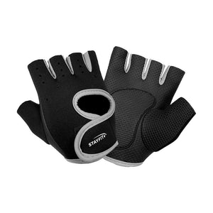 Pair of grey fitness gloves