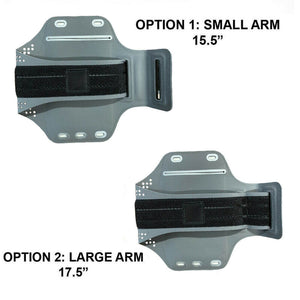 Phone armband with two options of wearing depending on arm size
